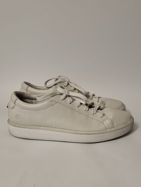 Ecco White Leather Sneakers Women's 10